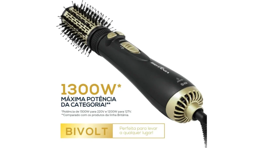 Teste da rotativa Britânia BER20PD 3 temperaturas: números de tempo, ruído e consumo. Mais saúde para seu cabelo e praticidade para seu dia no dia a dia. Hoje