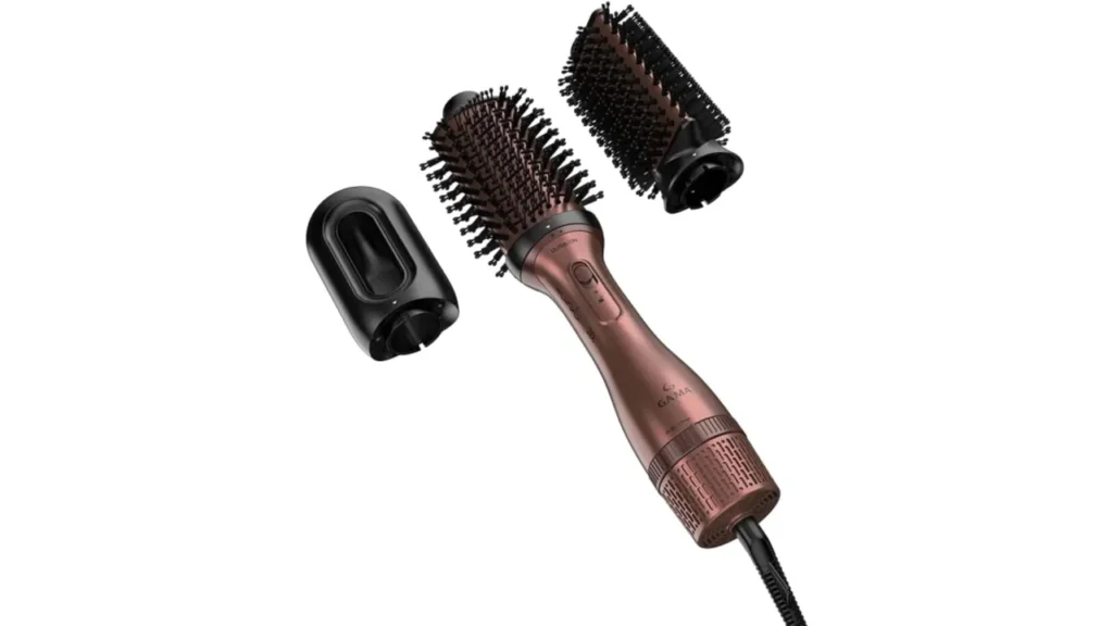 Review com dados: escova secadora 3D bivolt GA.MA multicabeças. Testes de frizz ruído e tempo vs Gold Ion 3D. Secador funciona e qual ion entrega melhor brilho.