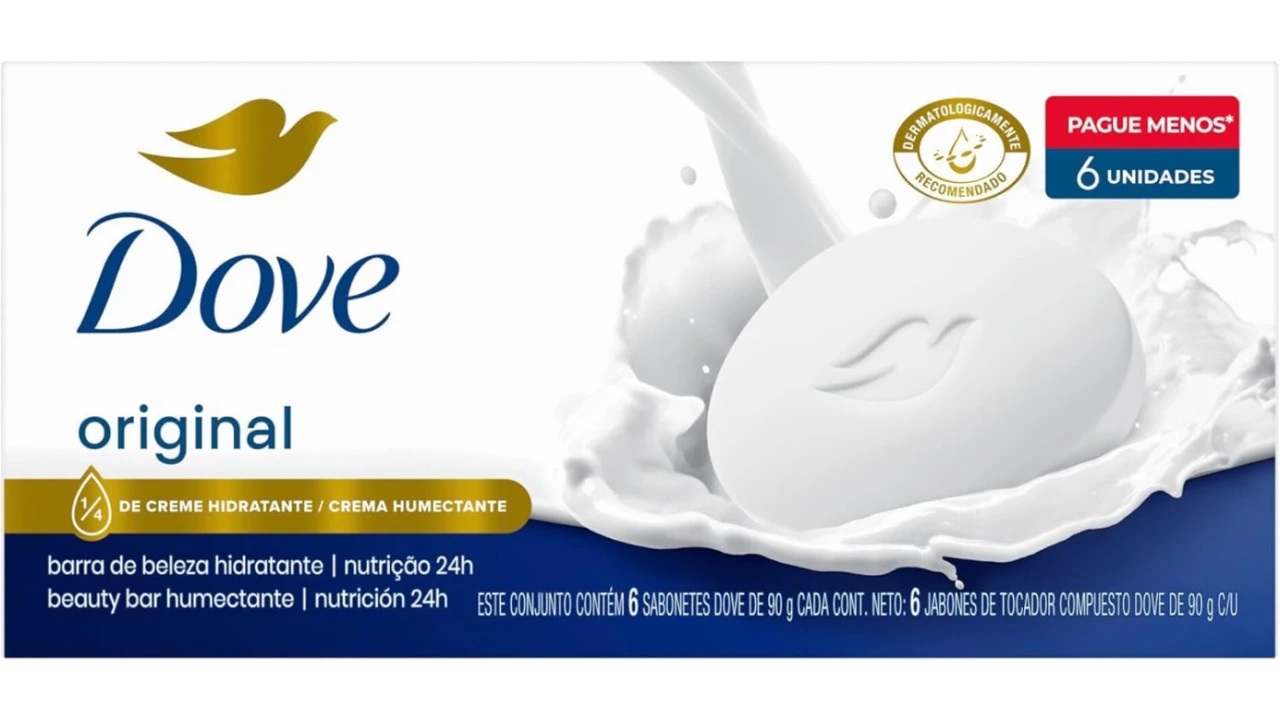 Dove Sabonete em Barra Original 90g 6 Unidades