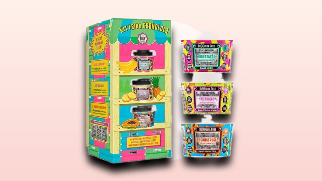 Kit Cronograma Capilar Lola Cosmetics Be(m) Dita Ghee com as 3 máscaras de hidratação, nutrição e reconstrução