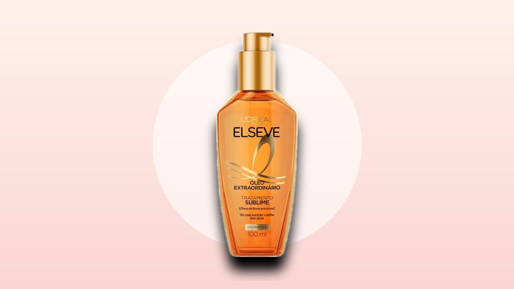 Frasco do Óleo Extraordinário L'Oréal Paris Elseve, finalizador capilar com 6 óleos preciosos, 100ml