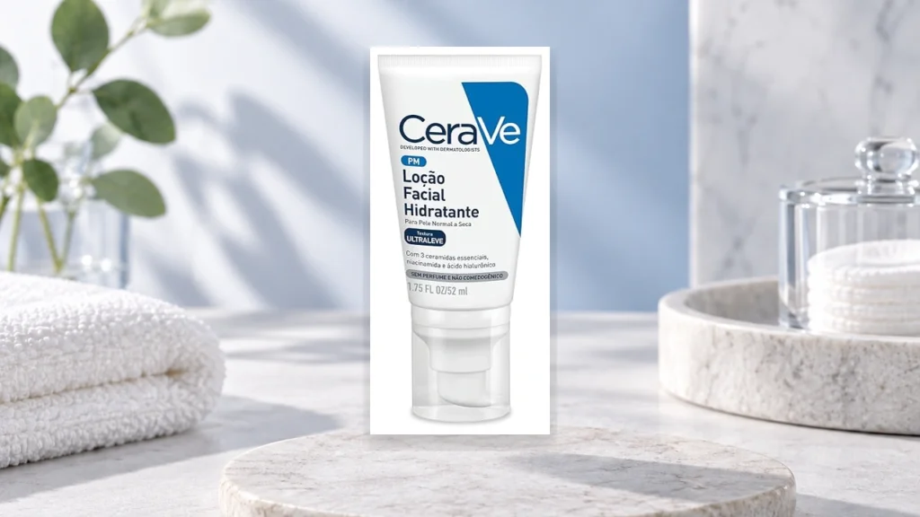 Capa editorial da análise da CeraVe Loção Facial Hidratante PM 52 ml